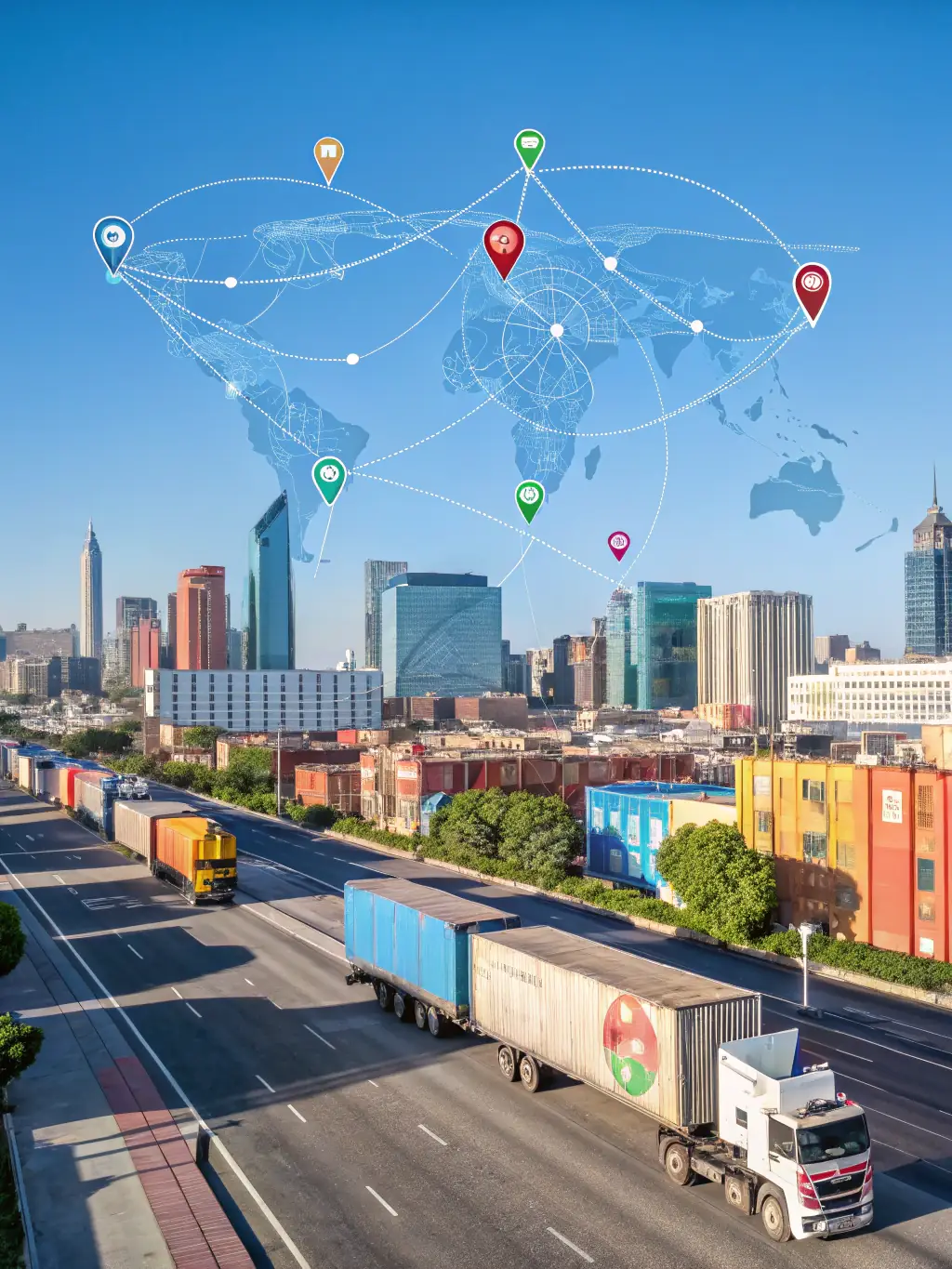 A digital interface showing real-time tracking of a parcel on a map, emphasizing ParcelPulse's tracking technology.